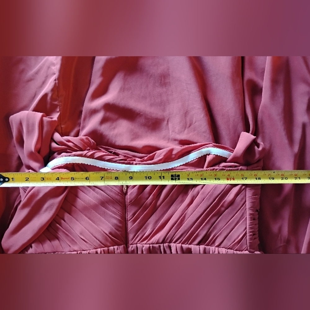 Christian Siriano for Azazie Draped One Shoulder Gown Formal Women's Size 18 - Picture 8 of 9